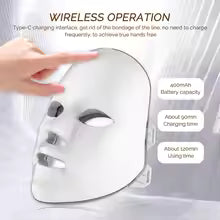 Rechargeable Facial LED Mask 7 Colors LED Photon Beauty Mask Skin Rejuvenation Home Face Lifting Whitening Skin Care Beauty Mask