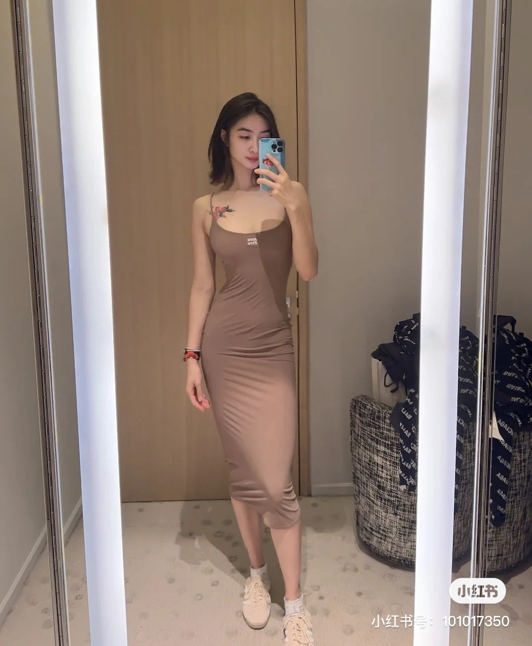 Luxury Brown Satin Maxi Slip Dress – Minimalist Evening Dress